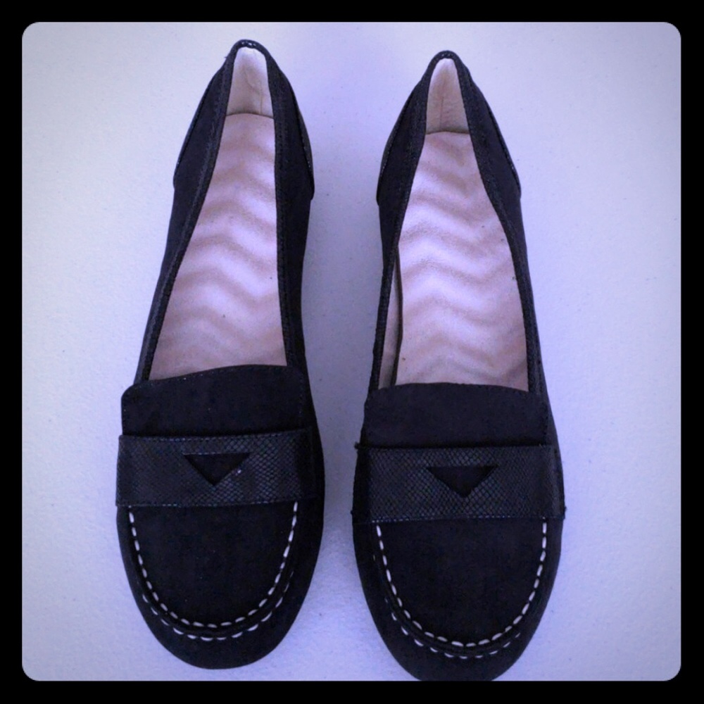 Black Suede Comfort Loafers